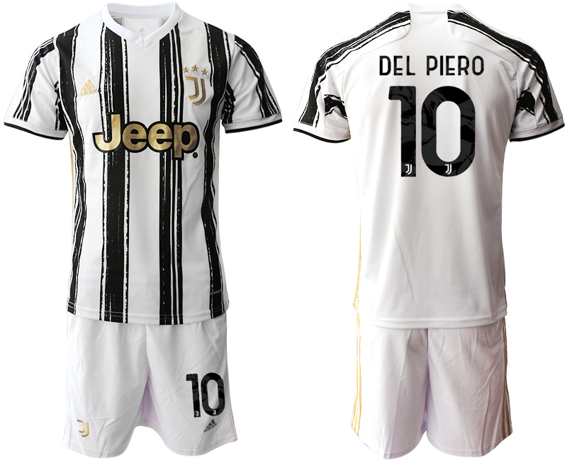 Men 2020-2021 club Juventus home #10 white black Soccer Jerseys